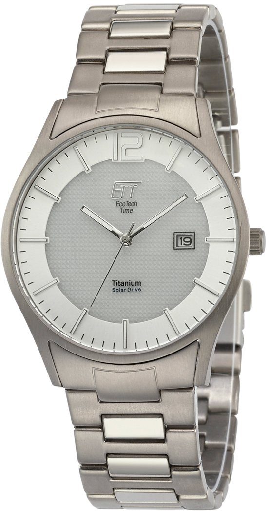 ETT Solaruhr Sahara EGT-12052-41M, Armbanduhr, Herrenuhr, Datum, Titan