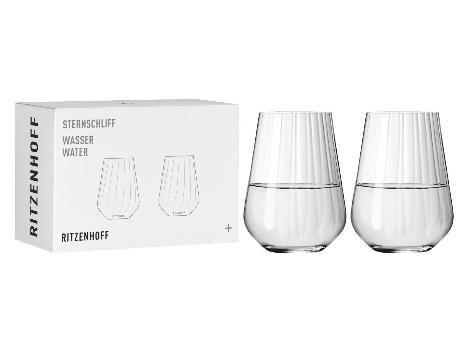 Ritzenhoff Gläser-Set Sternschliff Wasser Set 2tlg Bundle 11, Kristallglas