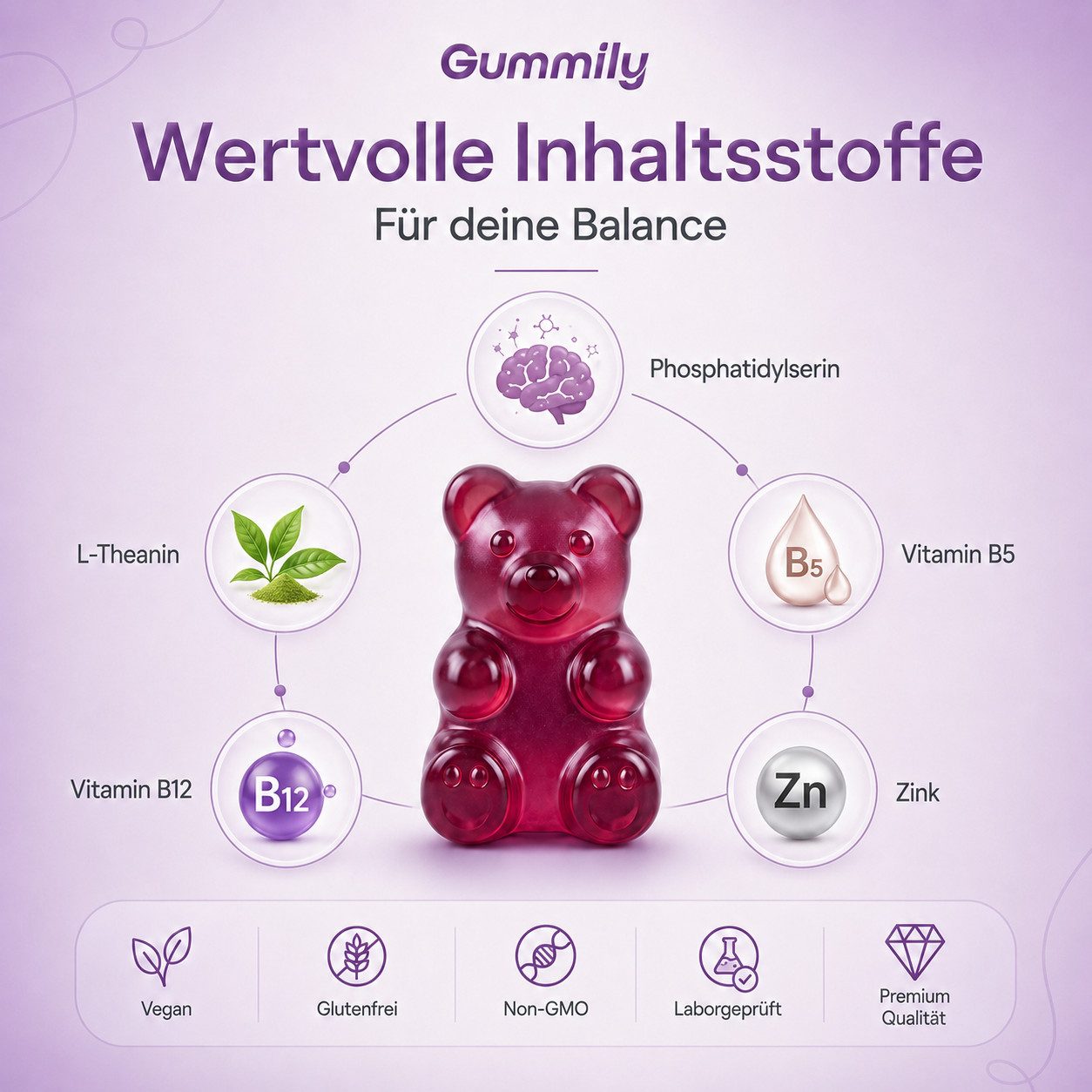 Gummily® Cortisol Support Gummies, Cortisol Balance Gummies