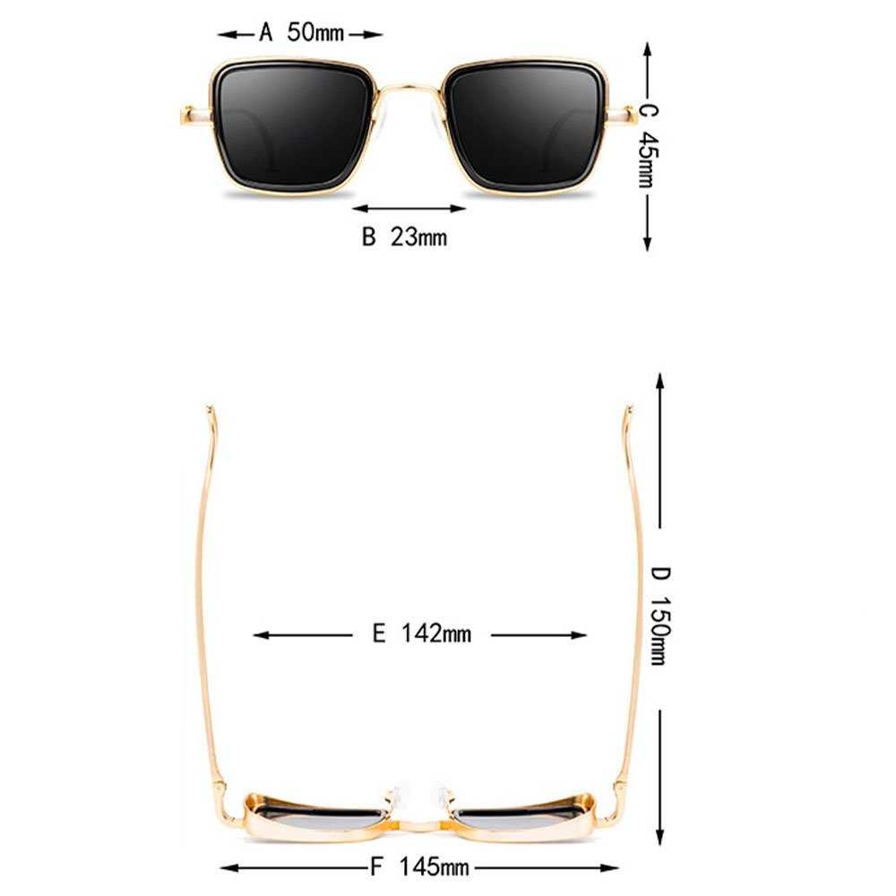 AUzzO~ Sonnenbrille Polarisiert Retro Vintage Outdoor Modelle für Frauen Brillenetui UV-Schutz mit Männer und
