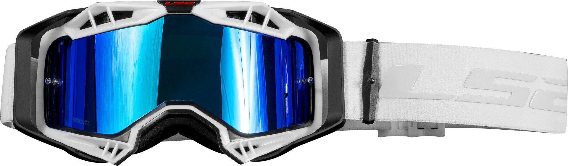 LS2 Motorradbrille Aura Pro Motocross Brille, Anti-Beschlag-Beschichtung,Mit Band,Kratzfest