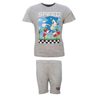 Sonic The Hedgehog Schlafanzug Sega Sonic The Hedgehog Jungen Kinder Pyjama Gr. 104 bis 128