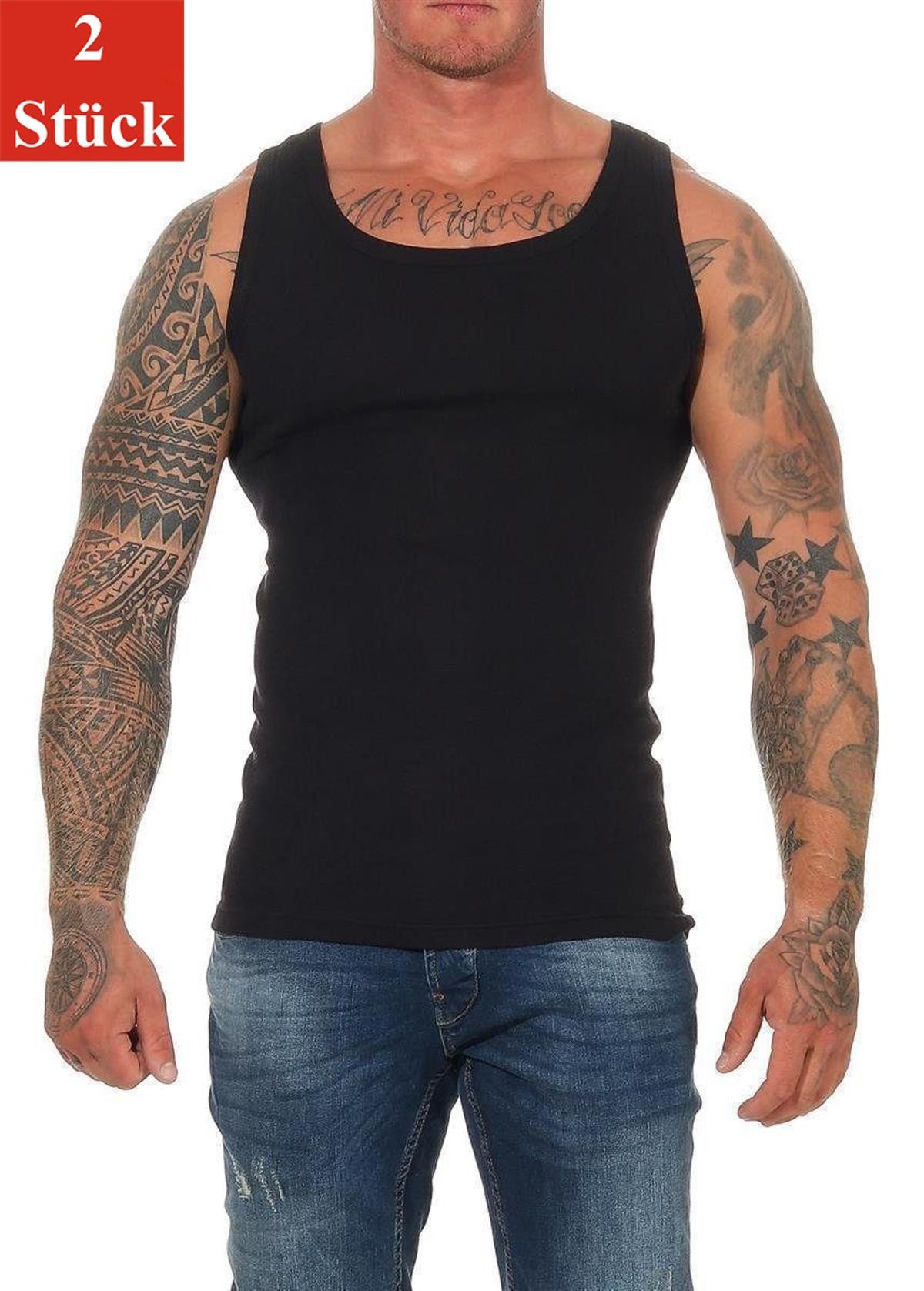 EloModa Unterhemd Herren Unterhemd 2 Stück - 100% Baumwolle, Nahtlos, Komfo günstig online kaufen