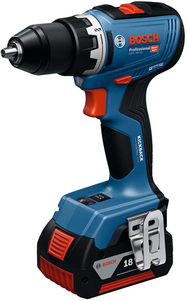 Bosch Professional Akku-Bohrschrauber »GSR 18V-65«, Inkl. 2x Akku GBA 18V 5,0Ah, in L-BOXX 136