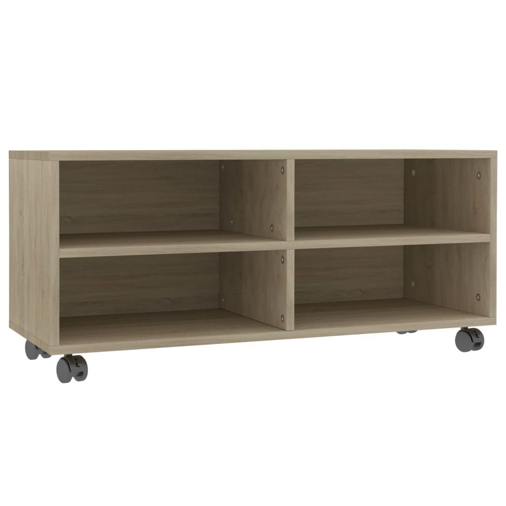 vidaXL TV-Schrank NA TV-Schrank mit Rollen Sonoma Eiche 90x35x35 cm Spanplatte Lowboard