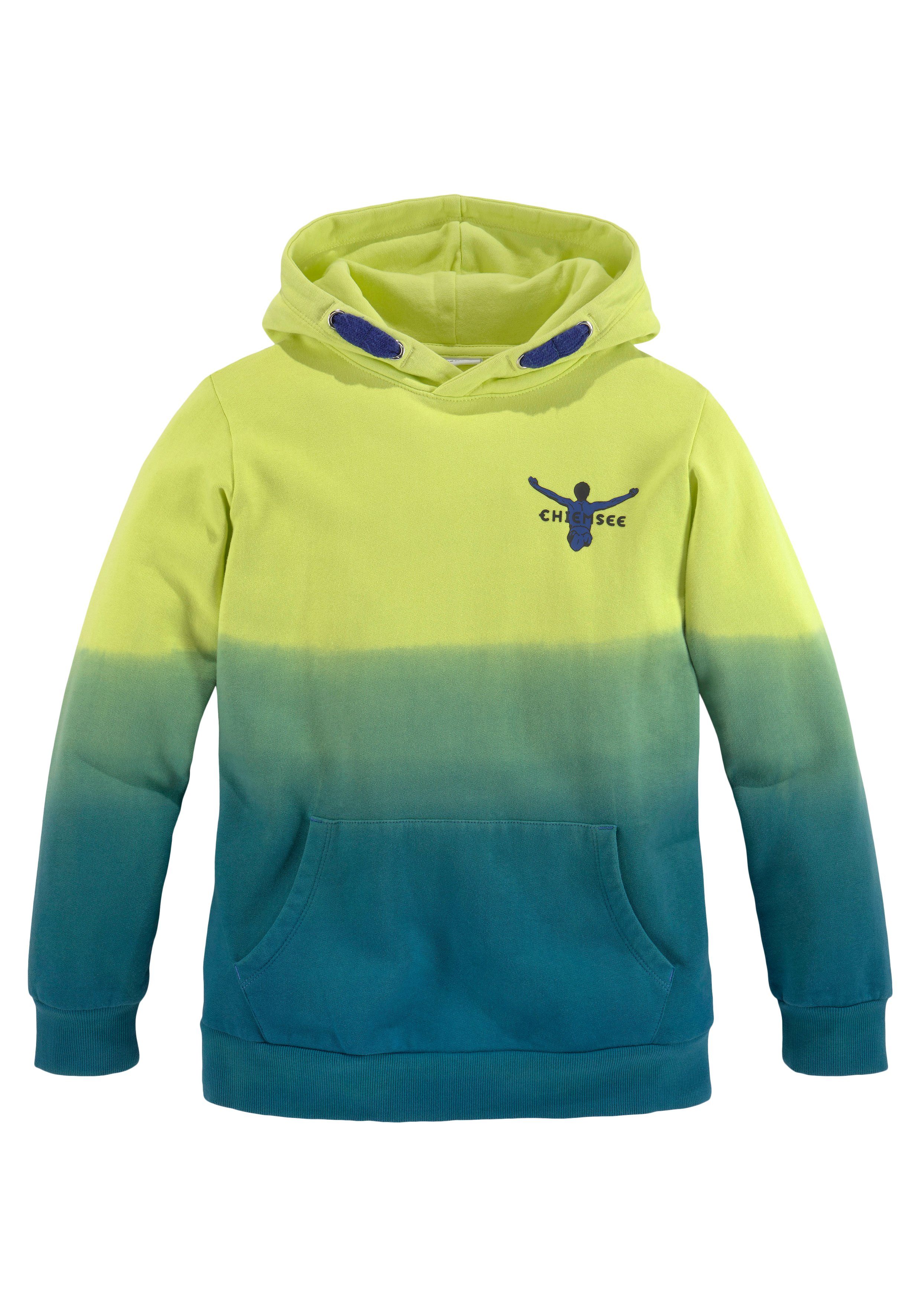 Chiemsee Kapuzensweatshirt Farbverlaufshirt Langarm, bedruckt, Rundhalsausschnitt, aus 100% Baumwolle. Reduzierter Preis € 33,99. Unverbindliche Preisempfehlung € 39,99, (€ 33,99 pro 1 Stk)