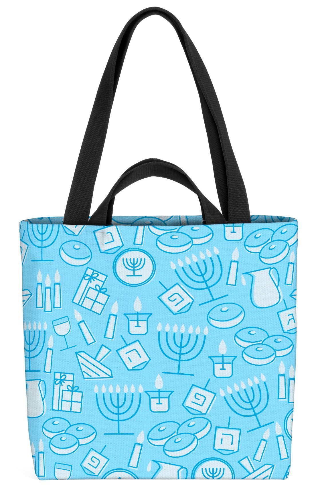 VOID Henkeltasche (1-tlg), Hanukkah Muster Dreidel Hanukkah Muster Dreidel Stern Juden Judentum | Henkeltaschen