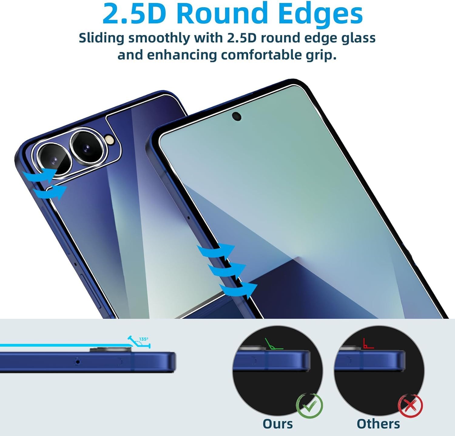 MSM Displayschutzglas 6in1 Schutzglas (Display + Kamera) für Samsung Galaxy Z Flip 7 5G – Bild 3 von 5