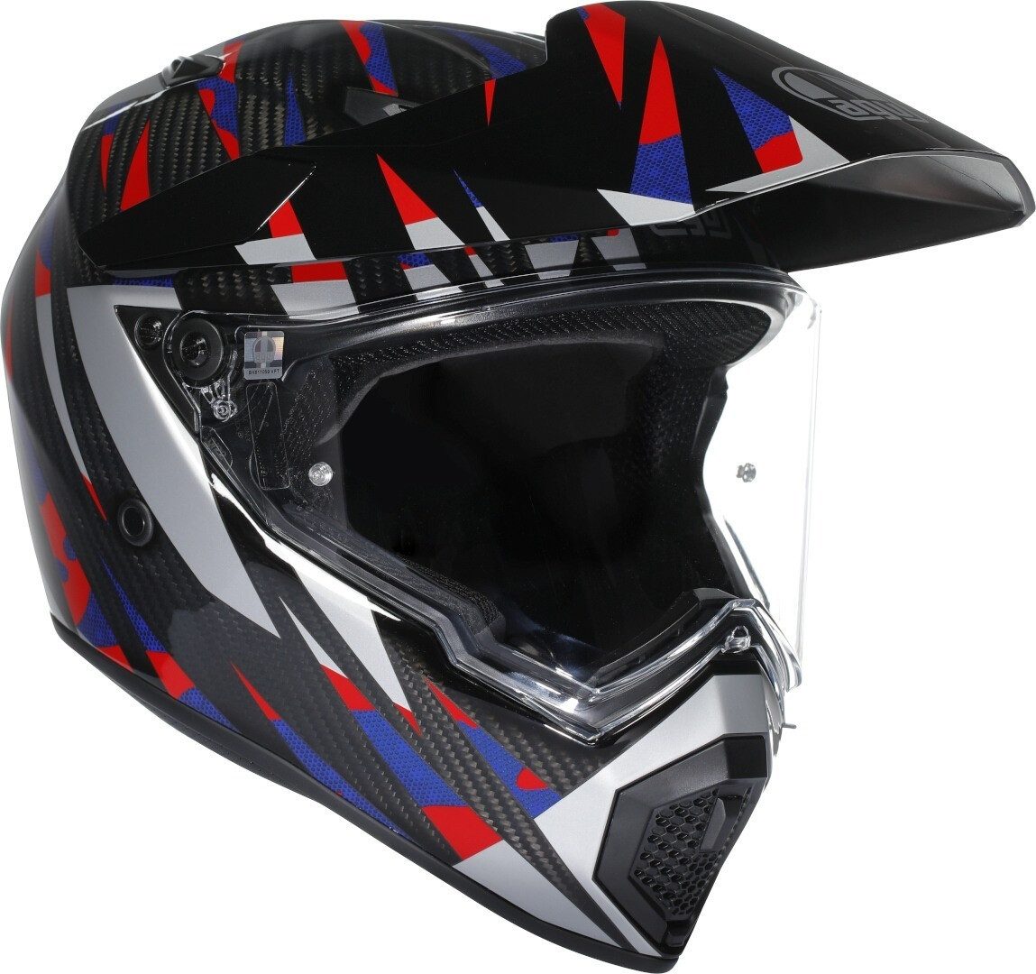 AGV Motorradhelm AX-9 Steppa 06 Helm, vorbereitet für Kommunikationssystem,integriertes Sonnenvisier