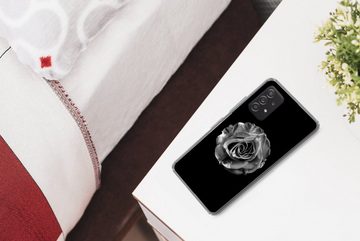 MuchoWow Handyhülle Blumen - Rose - Schwarz - Weiß - Botanisch, Handyhülle Telefonhülle Samsung Galaxy A33