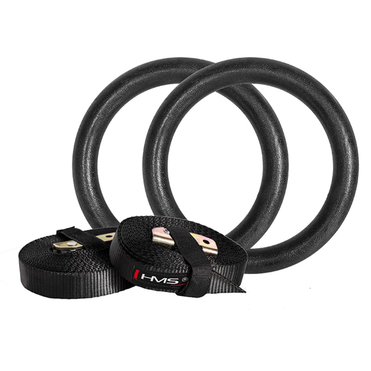 HMS Trainingsring Gymnastikringe mit Gurten bis 200 kg für Krafttraining (2-tlg)