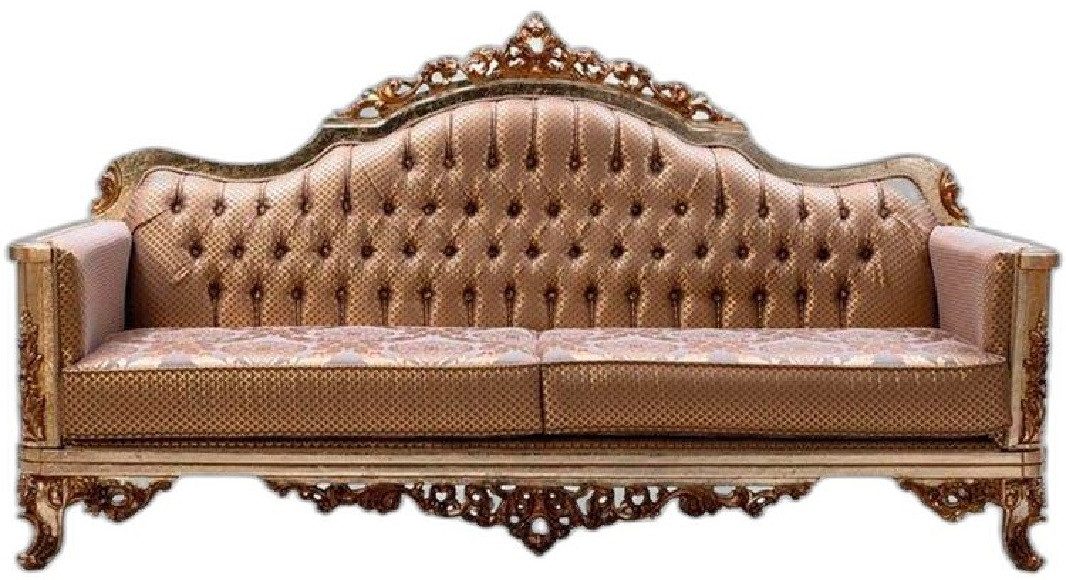 Xlmoebel Chesterfield-Sofa Luxuriöse klassische 3-Sitzer Textil-Wohnzimmerbank, 1 Teile, Hergestellt in Europa