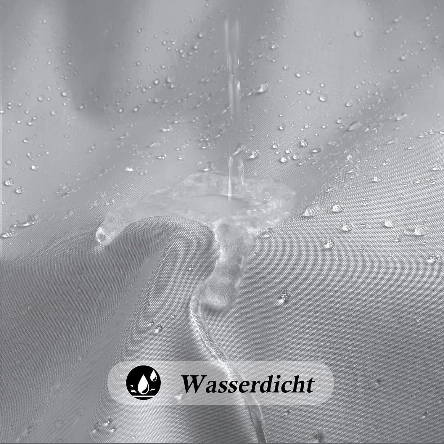 LuxusKollektion Duschvorhang Kleiner Duschvorhang 100x200 Grau Wasserdicht Antischimmel 6 Ringe Breite 100 cm – Bild 4 von 5