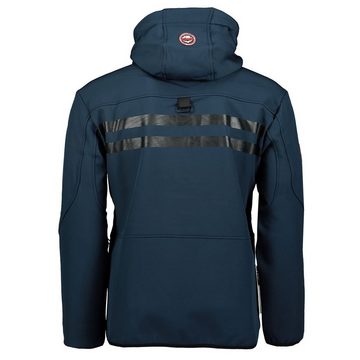 Geographical Norway Softshelljacke Herren Outdoor Jacke brroyaute Navy-Schwarz (Herbst Winter Jacke Softshell Jacke, 1-St., Übergangs Regen Jacke) Mit kaputze, S Bis 7XL