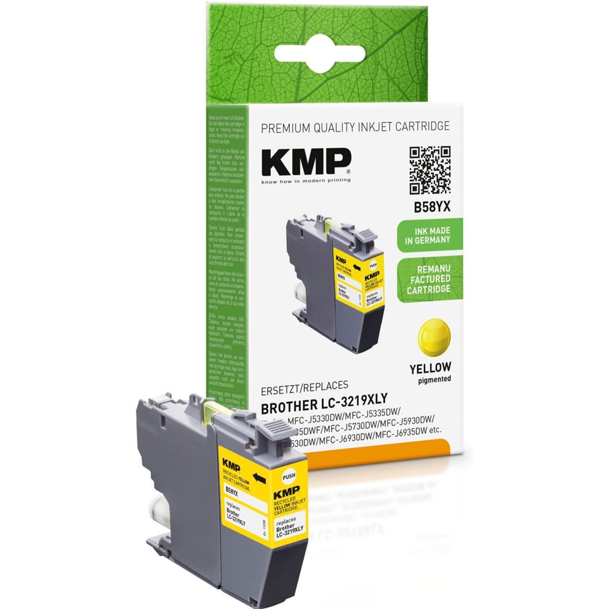 KMP B58YX Tintenpatrone yellow komp. mit Brother Tintenpatrone