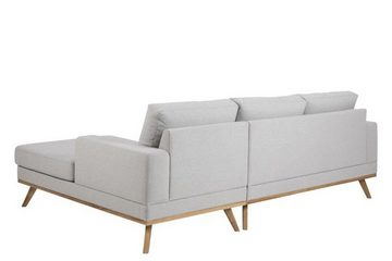 ebuy24 Sofa Nord 2 Personen Sofa mit Chaiselong rechts in hell