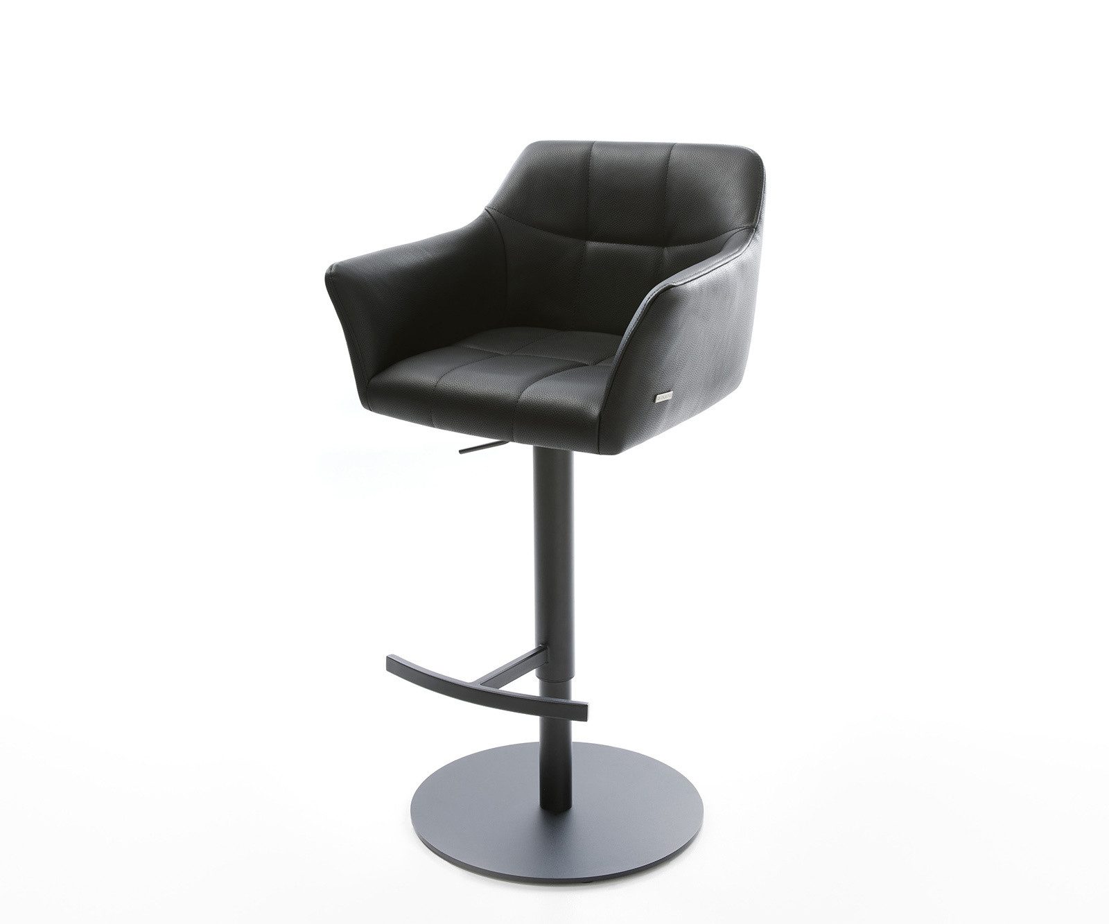 DELIFE Barhocker Yulo-Flex, Drehfuß höhenverstellbar Metall Echt-Leder Schw günstig online kaufen