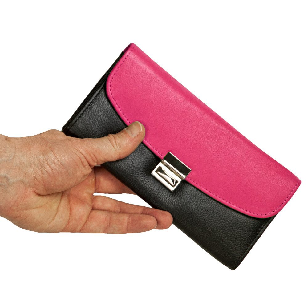Hamosons Kellnerbörse Profi Kellnerbörse / Kellnergeldbeutel Schwarz mit Rosa Pink, Hamosons