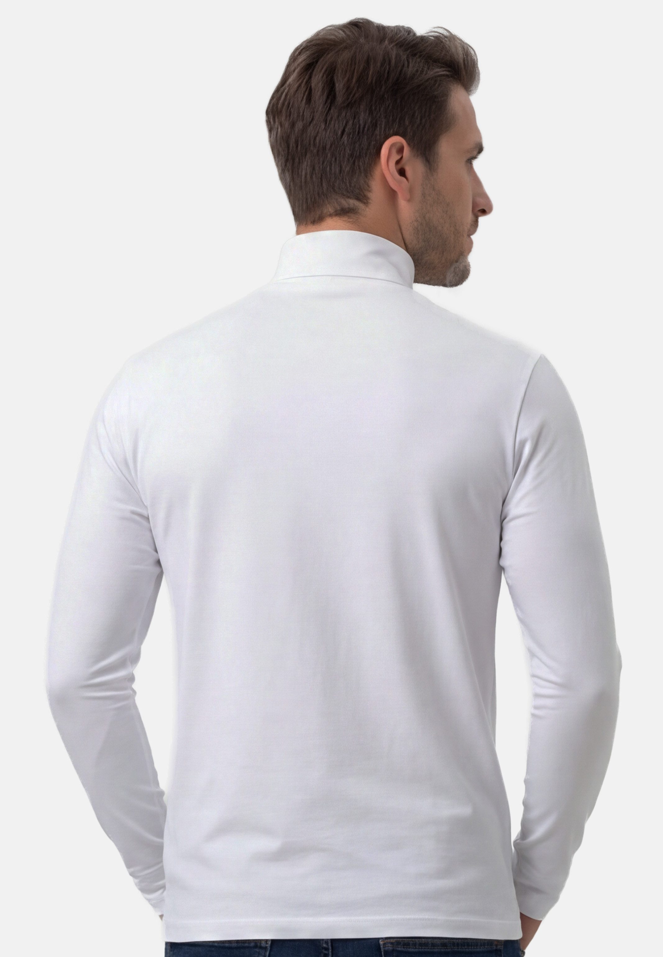 RAGMAN Langarmshirt 3er Pack Basic (Spar-Set, 3-tlg) Rollkragenshirt - Baumwolle - Atmungsaktiv