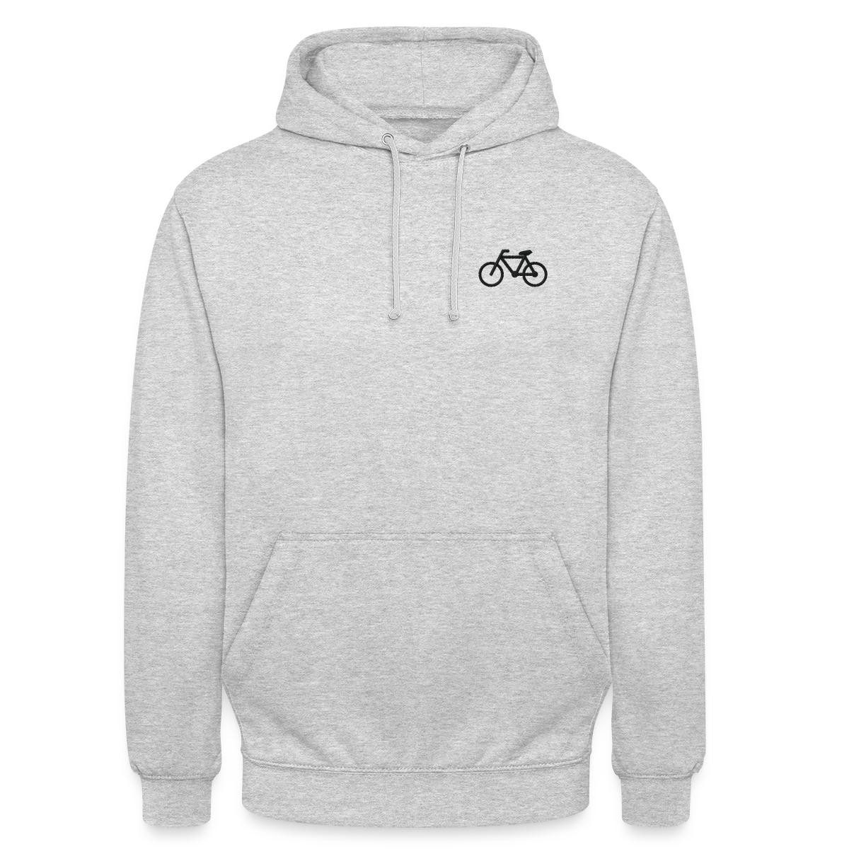 Hoodie Stickerei Fahrrad, Silhouette Rennrad Unisex Hoodie