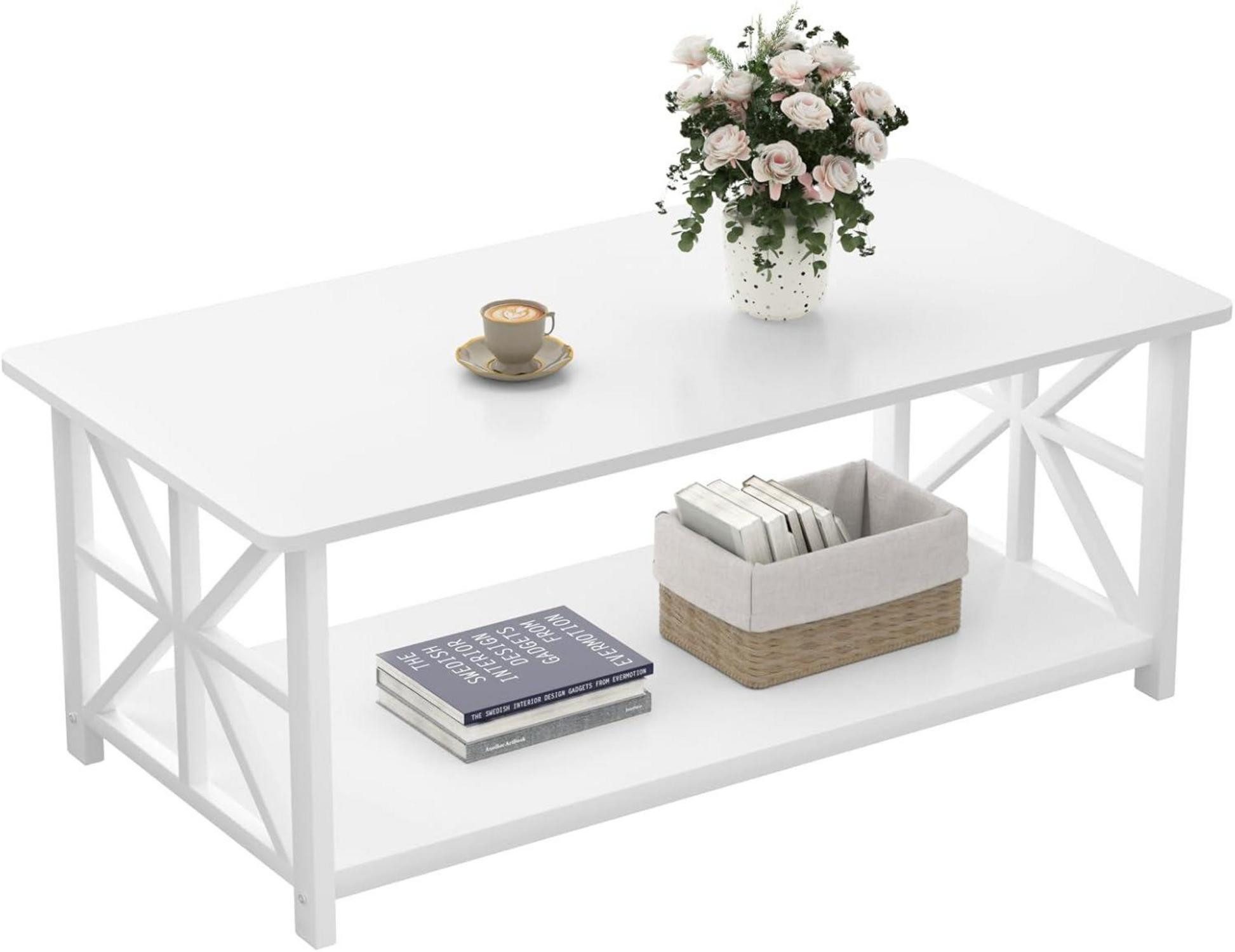 LuxusKollektion Couchtisch Couchtisch mit Stauraum, 100cm, günstig online kaufen