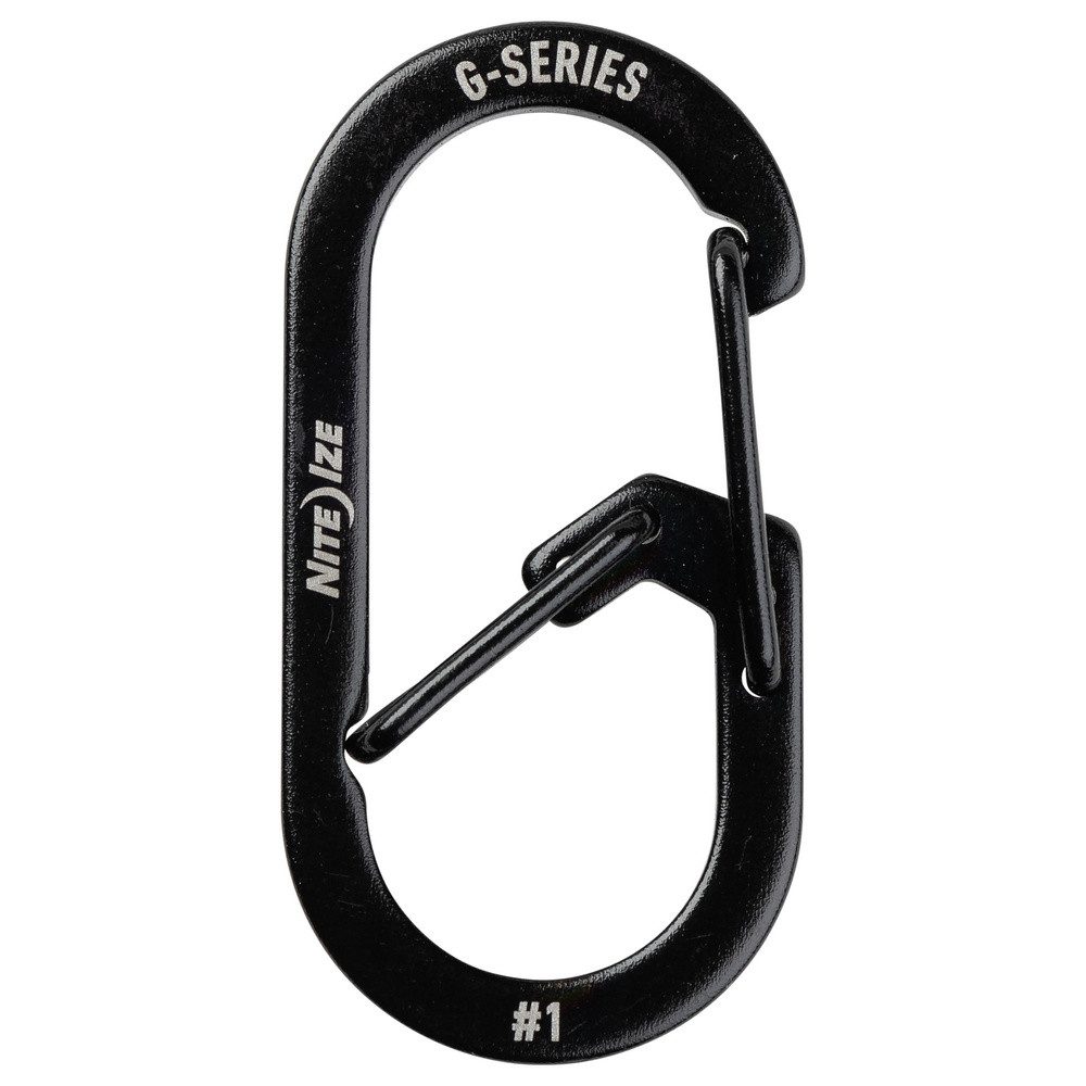 Nite Ize Schlüsselanhänger NITE Ize Schlüssel-Karabiner NI-GS1-01-2R6 Schwarz 2 St.
