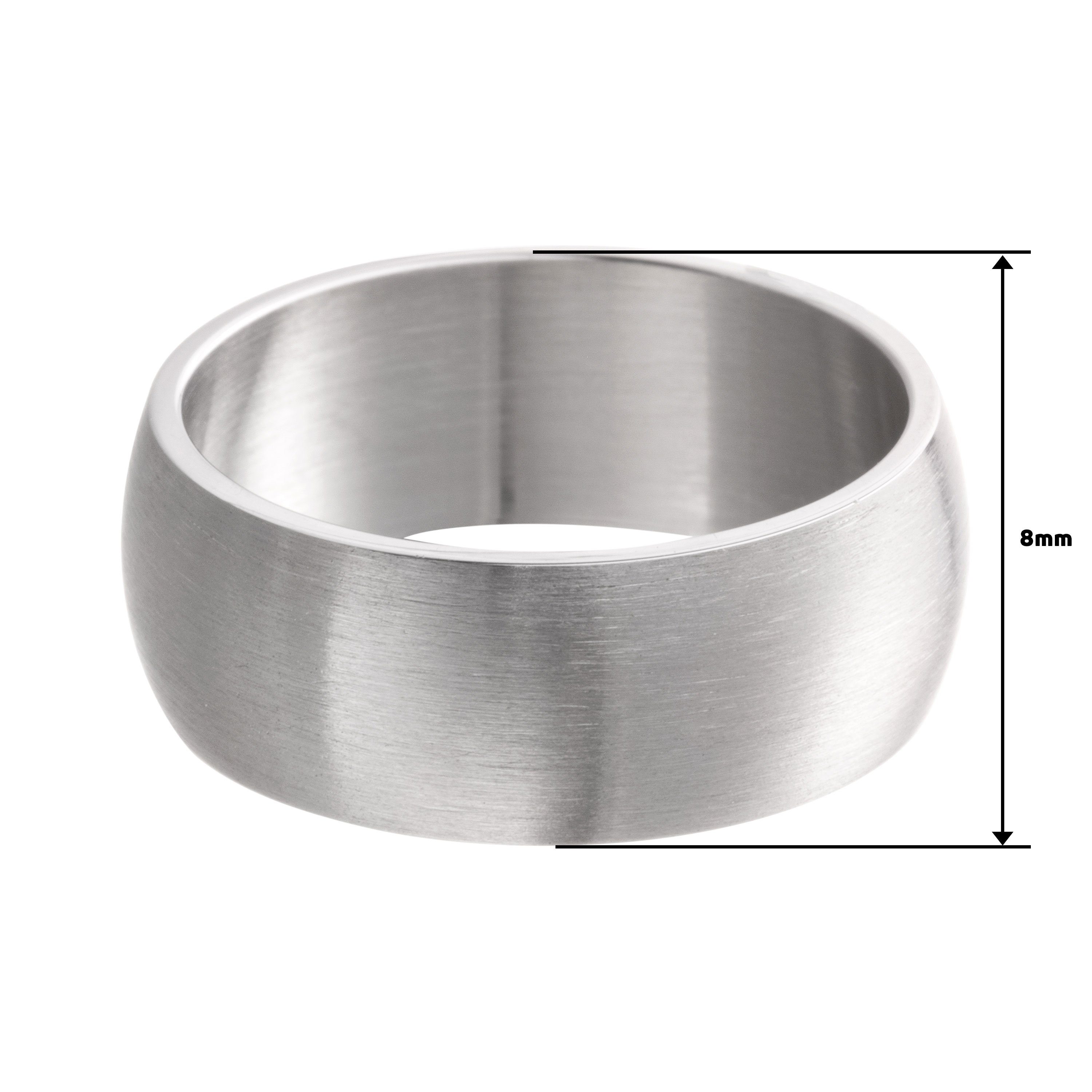 Ring für 8 Silber Edelstahl matt/Gebürstet und · · Bandring Fingerring breit mm Damen aus Herren meditoys