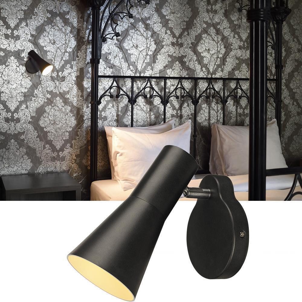 SLV Wandleuchte Schwarze Wandlleuchte PHelia, Aluminium, GU10, mit Schalter