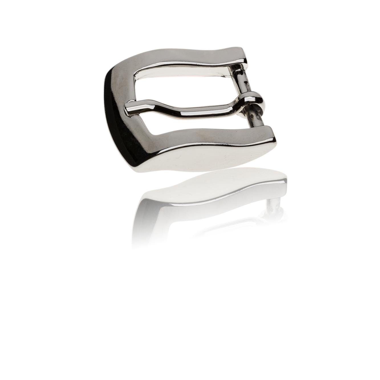 Gürtelschnalle 20mm Messing Silber - Buckle Venezia - 314407500020