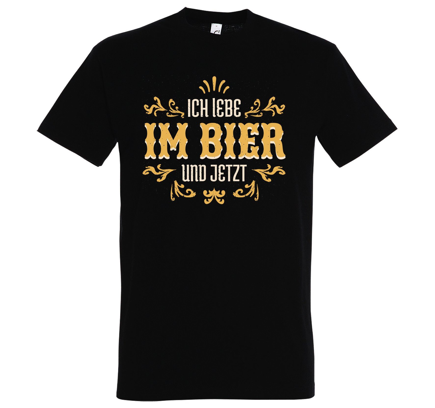 T-Shirt Ich Lebe Im Bier Und Jetzt Herren Shirt