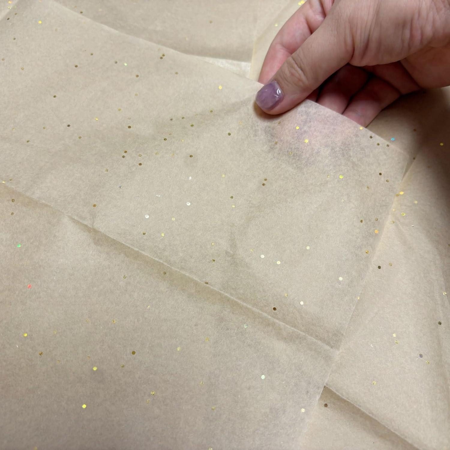 LuxusKollektion Seidenpapier Seidenpapier Glitzer Braun 10 Blatt 50x70cm