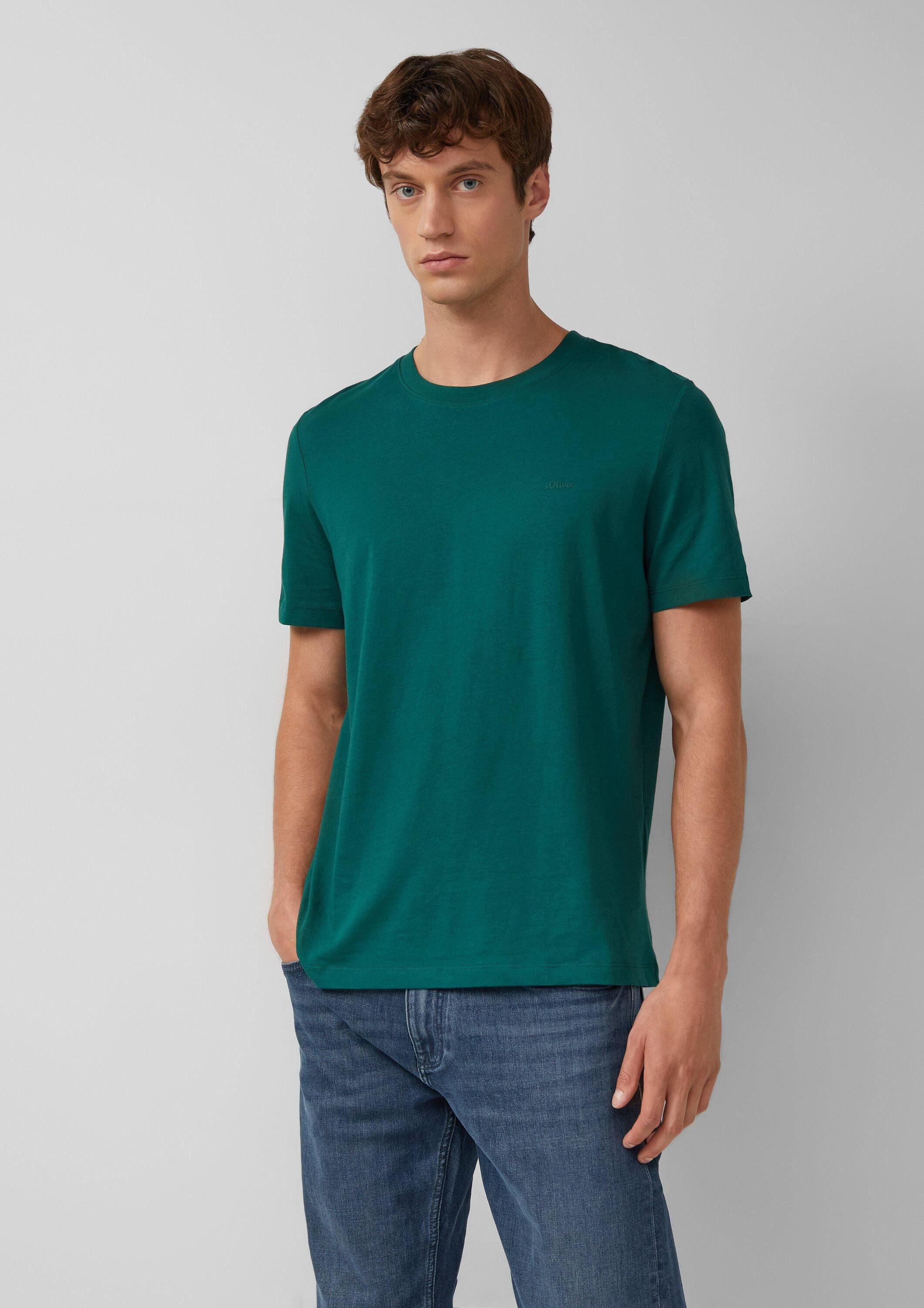 s.Oliver Kurzarmshirt T-Shirt Baumwoll-T-Shirt mit Logo-Print günstig online kaufen