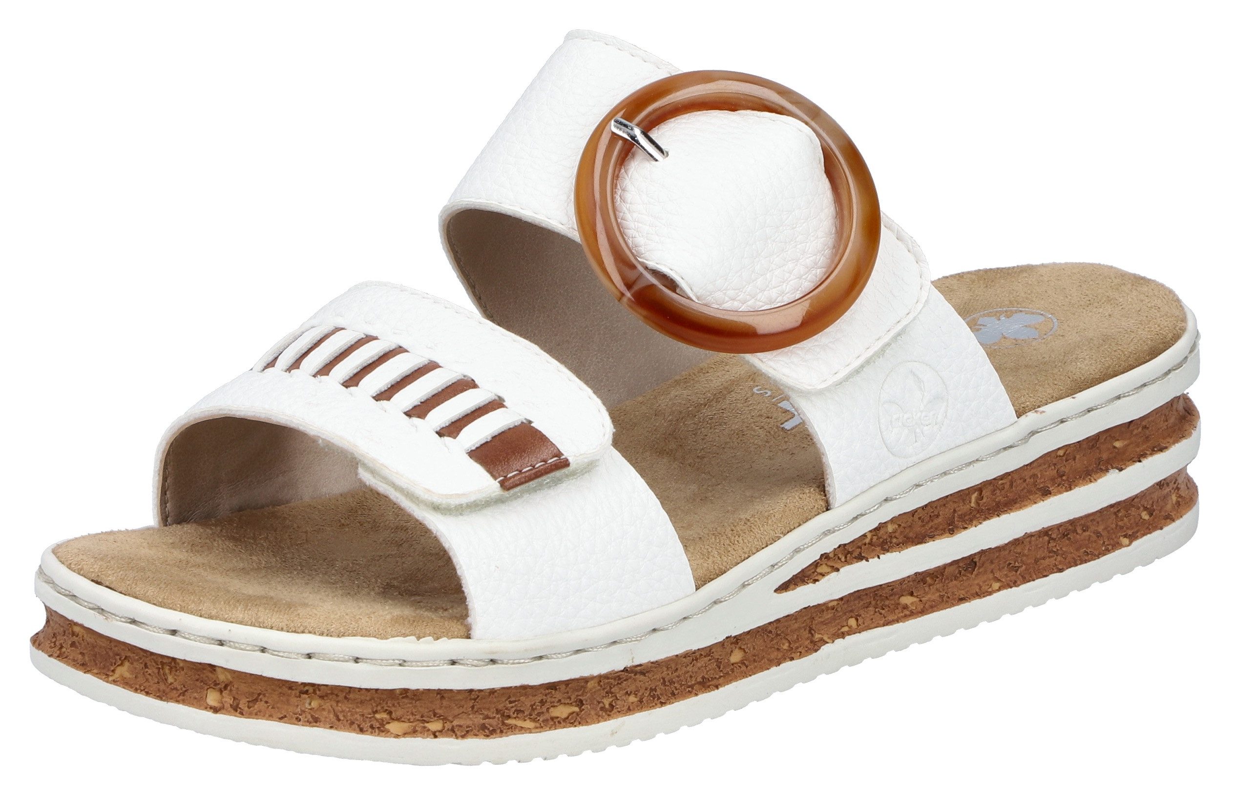 Rieker Keilpantolette Sommerschuh, Strandschuh mit regulierbaren Klettversc günstig online kaufen