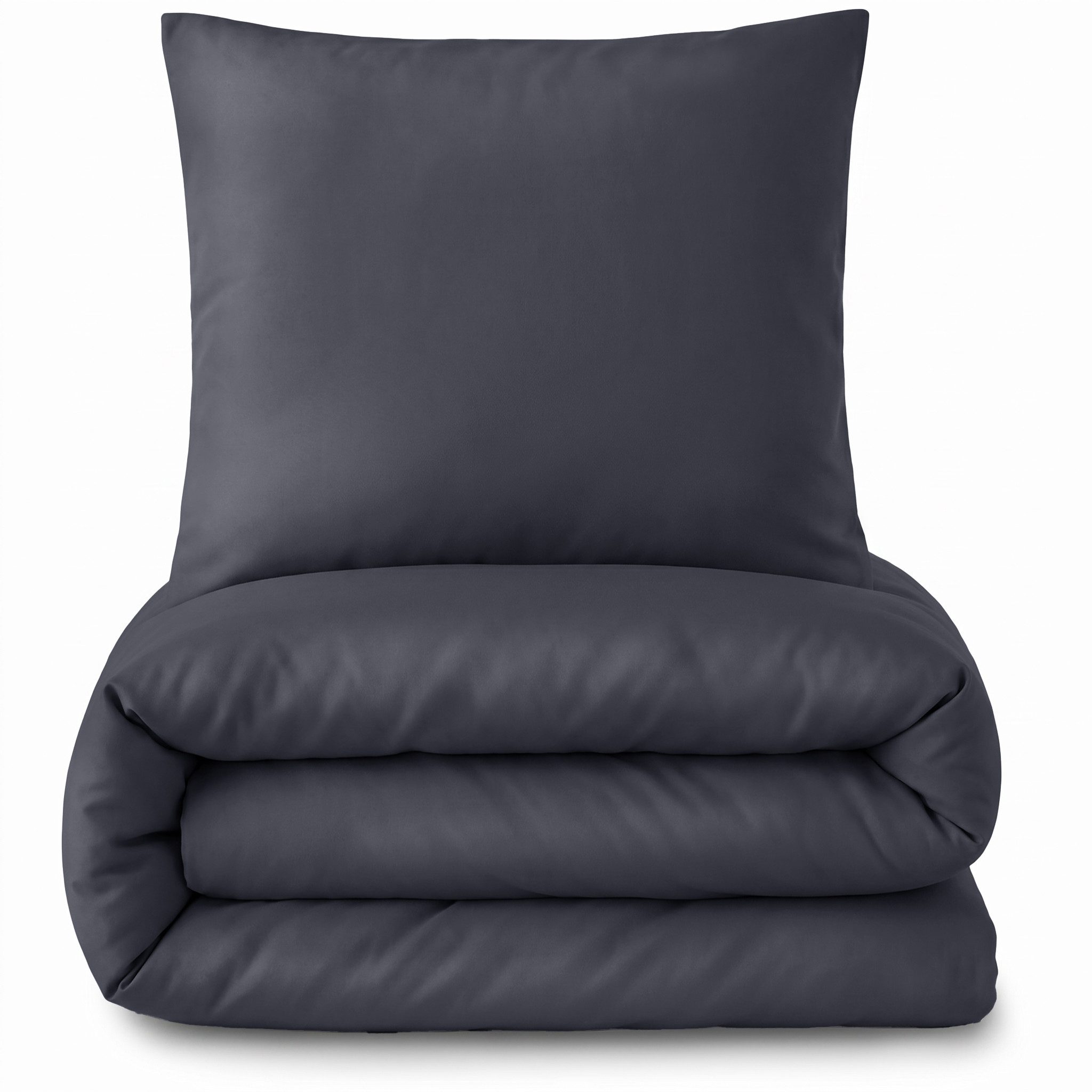 Laynenburg Bettwäsche Mako-Satin aus 100% Baumwolle in 135x200 oder 155x220 cm, kühlende, atmungsaktive Sommer-Bettwäsche mit Reißverschluss