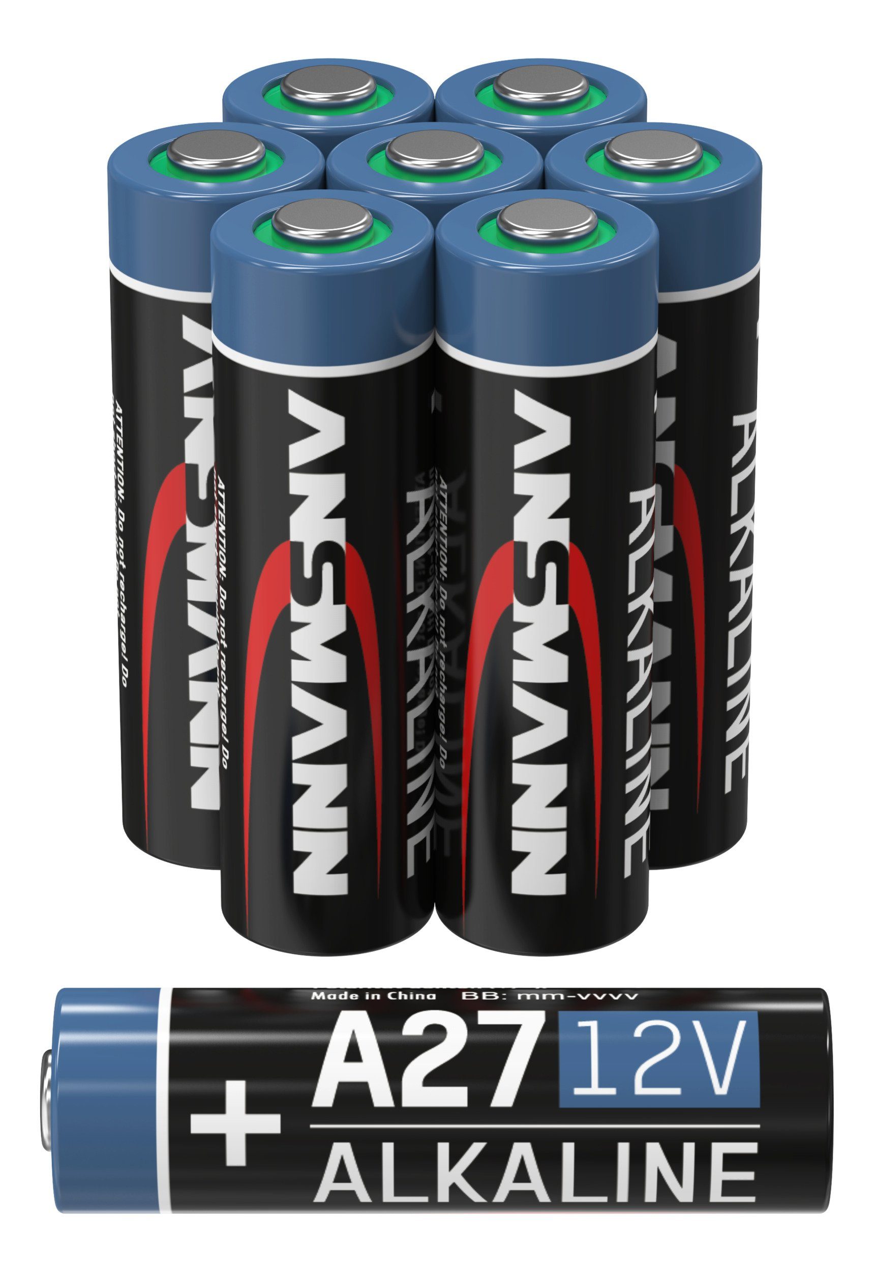 ANSMANN AG ANSMANN A27 12V Alkaline Batterie Spezialbatterie - 8er Pack Batterie