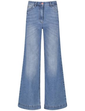 GERRY WEBER Stretch-Jeans Jeans MIRJA WIDE LEG mit Stickerei