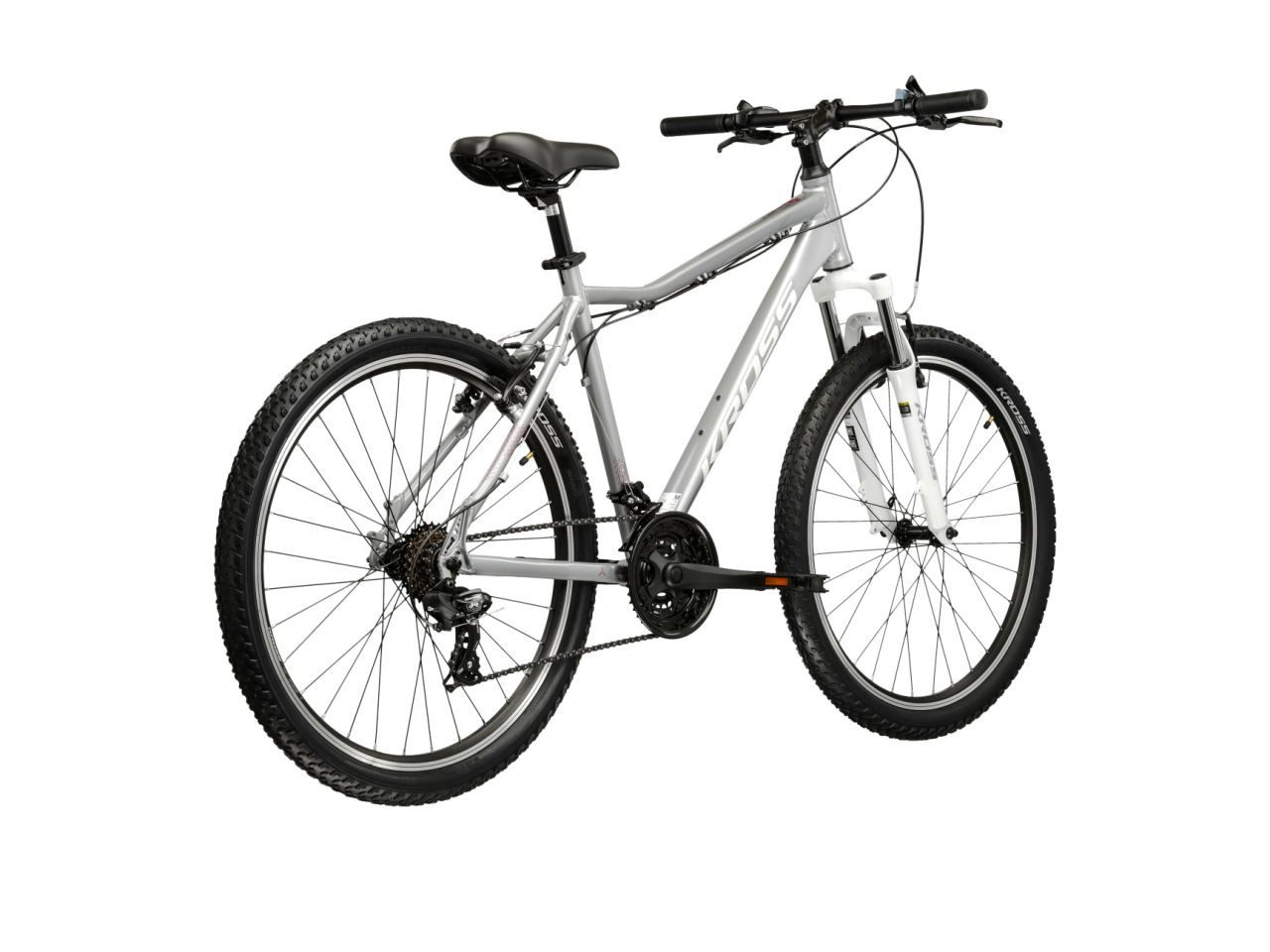 Kross Mountainbike KROSS Mountainbike Hardtail 26" LEA 1.0 silberfarben 21 Gänge, 21 Gang Shimano TOURNEY TY300 Schaltwerk, Kettenschaltung