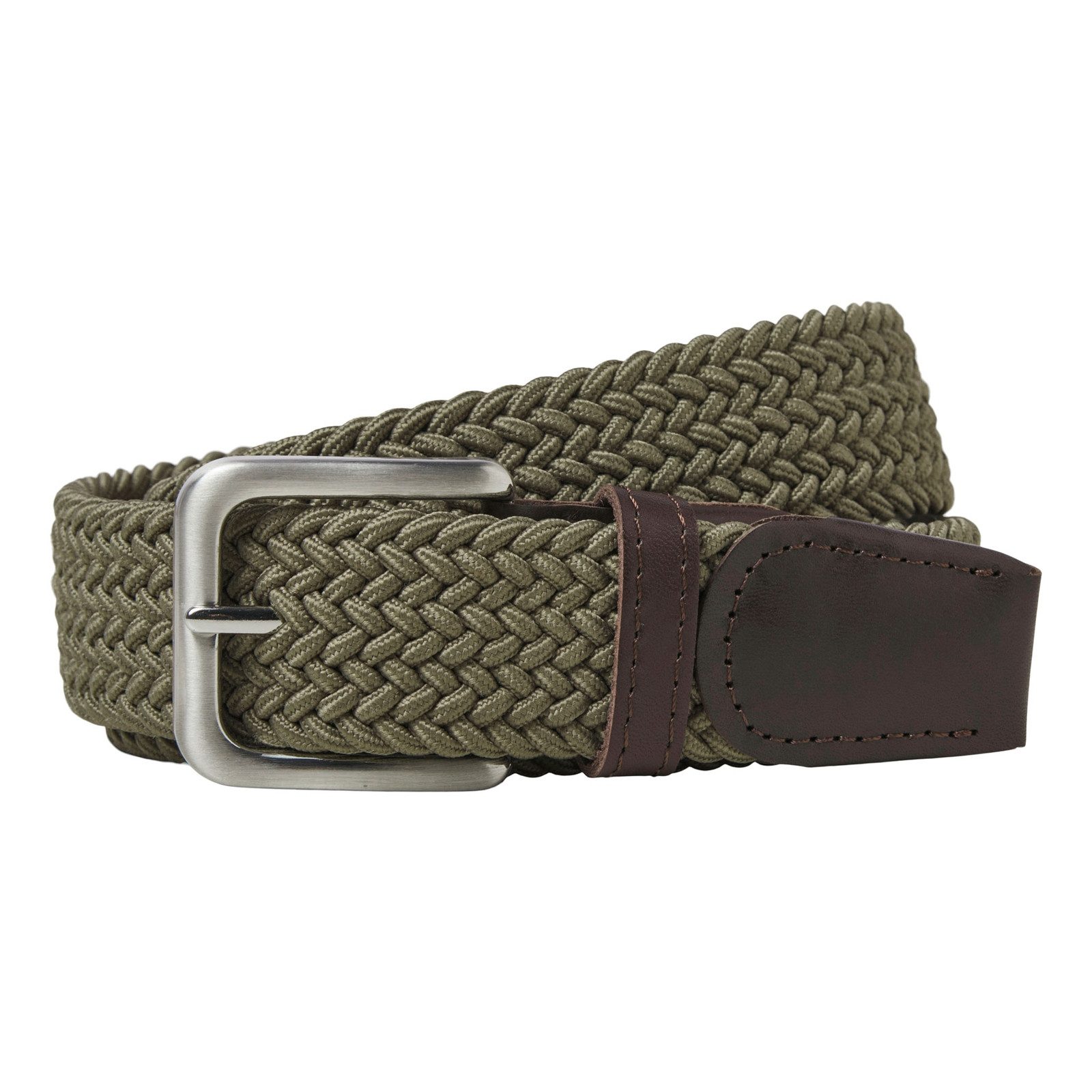 Jack & Jones Flechtgürtel Gürtel JACSPRING Woven Belt mit Lederdetails günstig online kaufen
