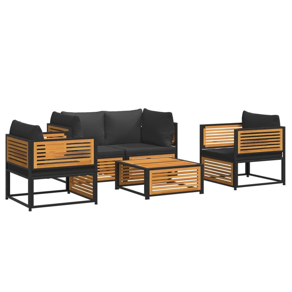 vidaXL Gartenlounge-Set 5-tlg. Garten-Sofagarnitur mit Kissen günstig online kaufen