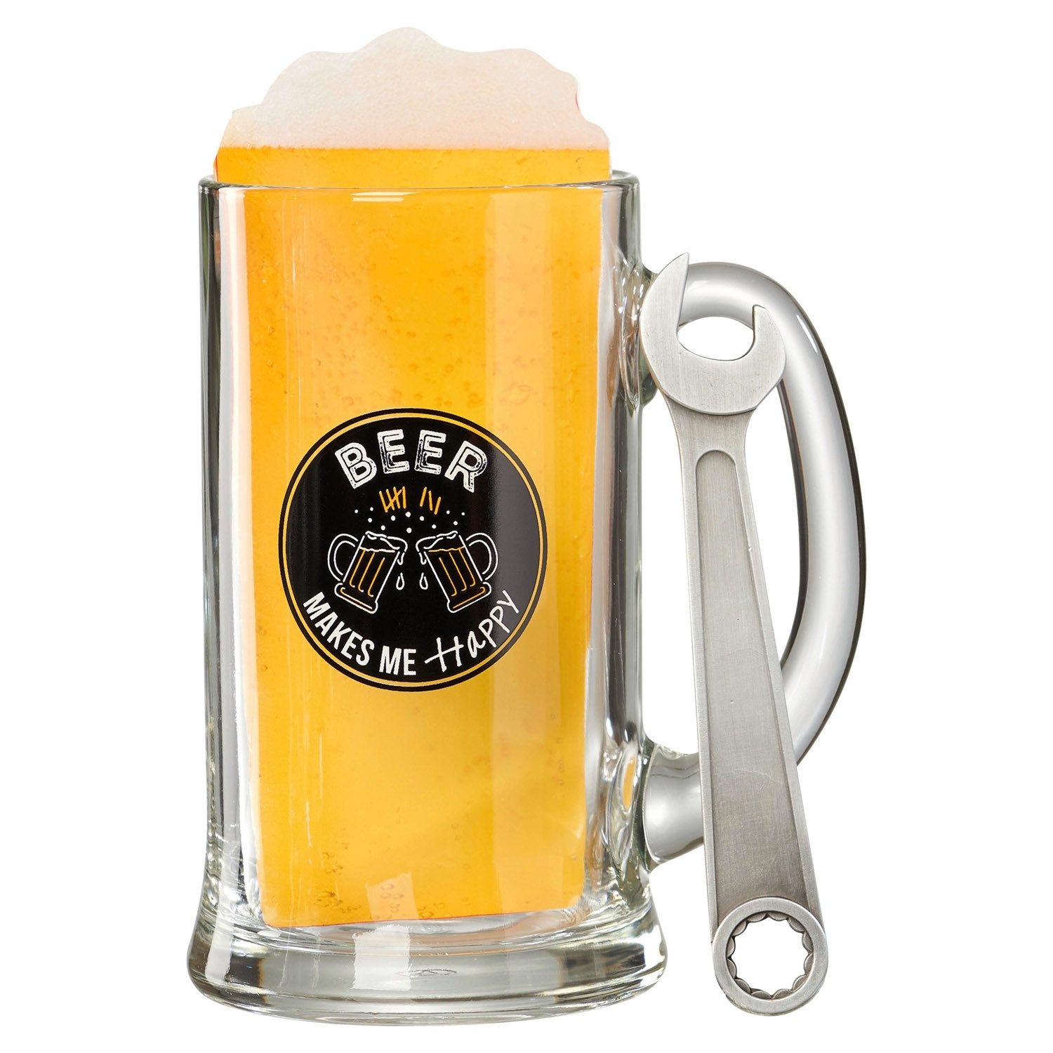 Bierkrug SCOPPY, 2-teilig, 500 ml, mit Schriftzug