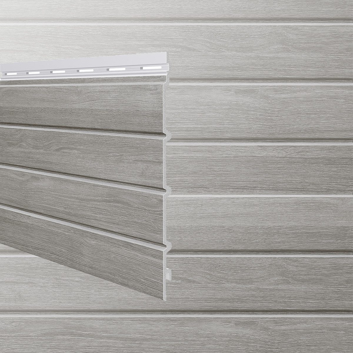 Vox Verkleidungspaneel Kerrafront FS-304 Rhombus Profil Длина 2x6m 3,984 qm betongrau, BxL: 37,40x600,00 cm, 2,24 qm, (Bund mit 2 Paneele, 4,49 qm) Geringer Wartungsaufwand, UV-beständige Dekorfolie, Rhombusoptik