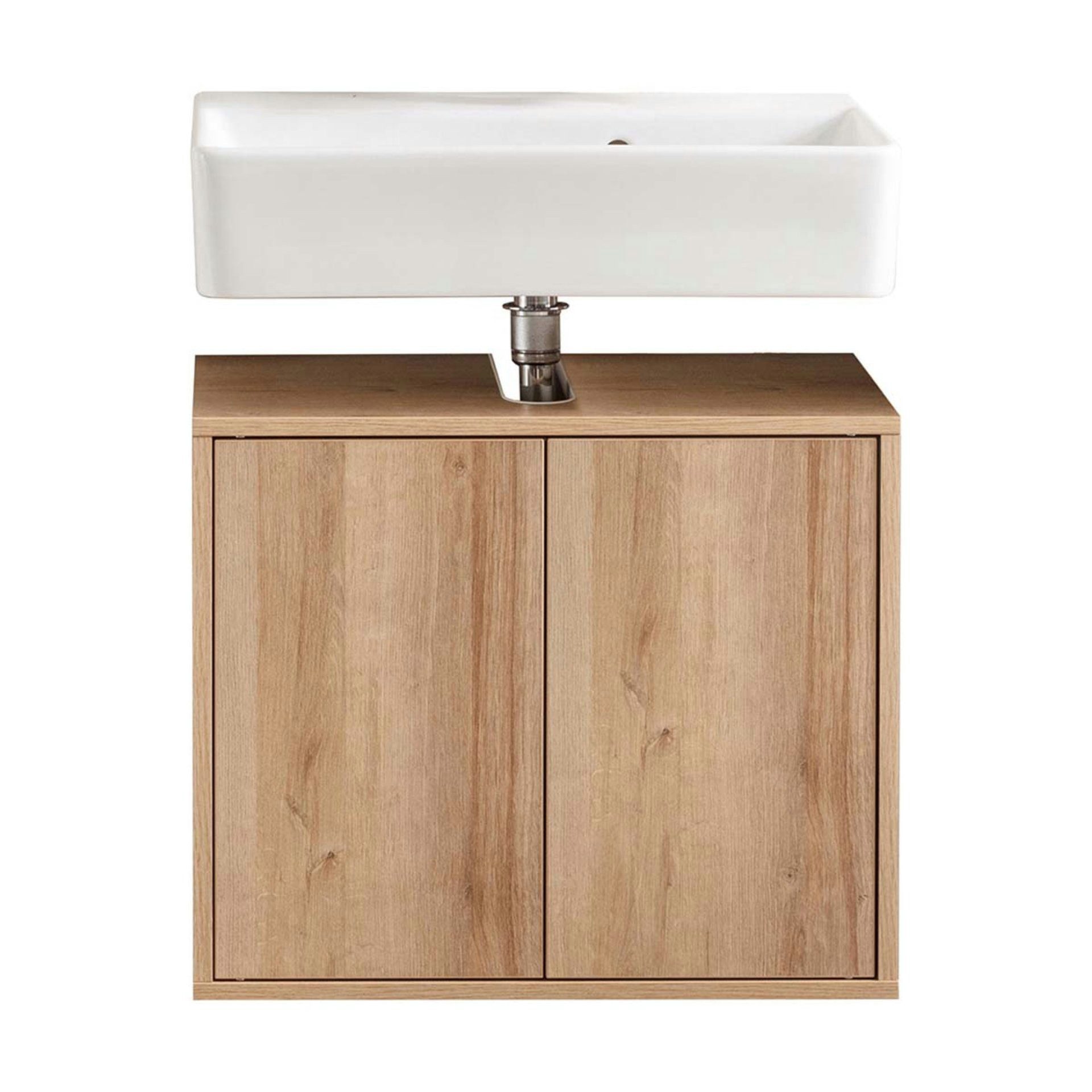 BADEDU Badmöbel-Set Badezimmermöbel-Set, Waschtisch-Set, Unterschrank, Keramikbecken