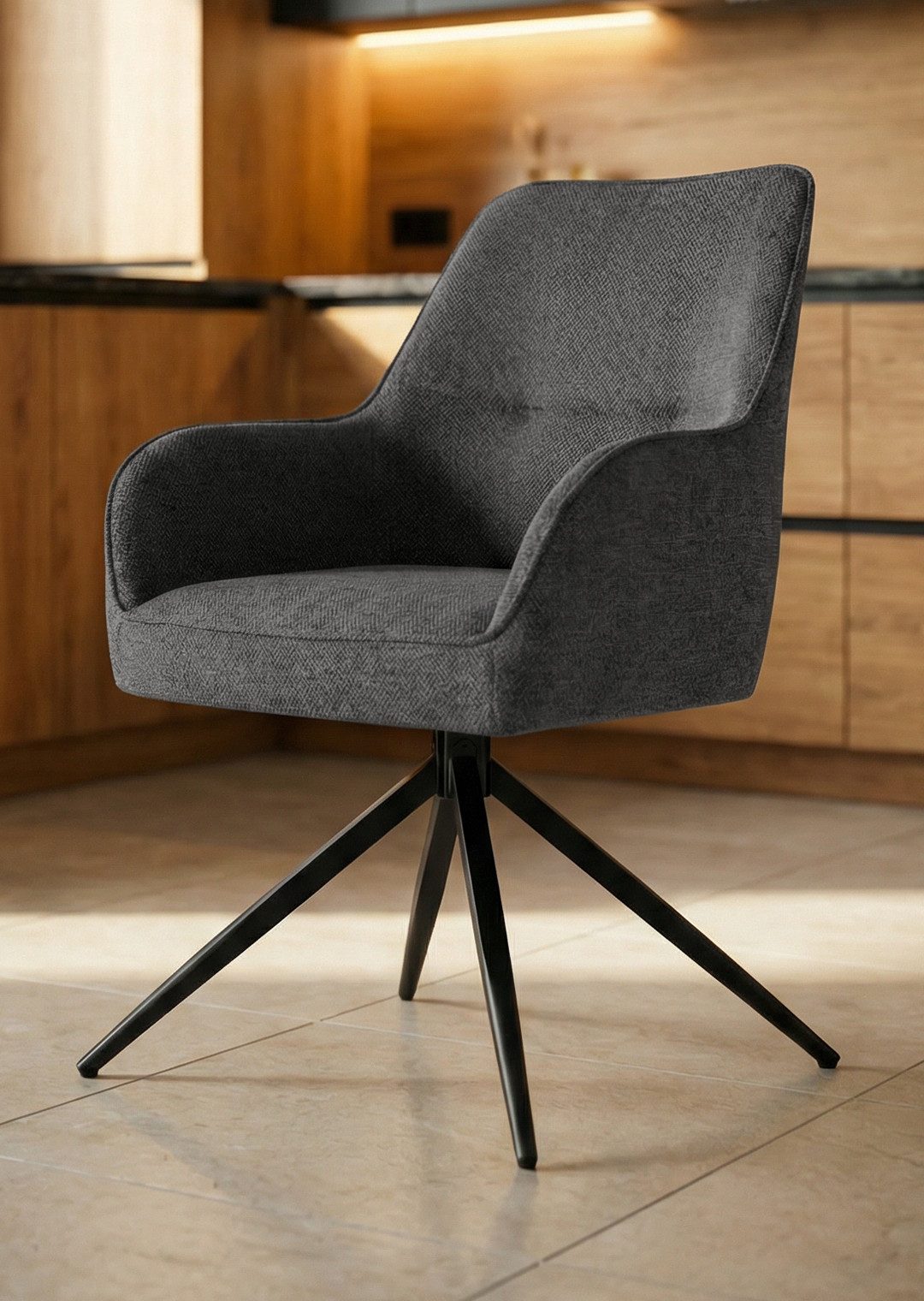 Massivart® Polsterstuhl drehbar 360 Grad, Esszimmerstuhl, Taschenfederkern günstig online kaufen