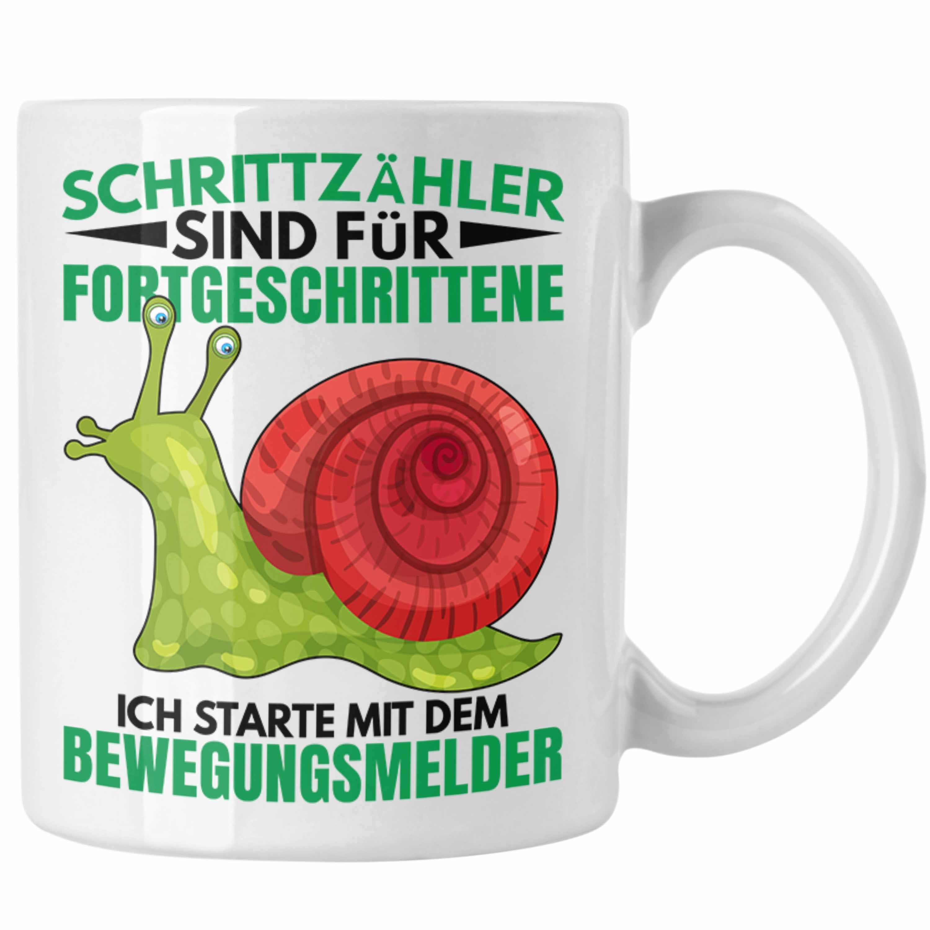 Trendation Tasse Trendation - Lustiger Schnecken Spruch Tasse Geschenk Humor Witzige Sprüche Weiss | Teetassen