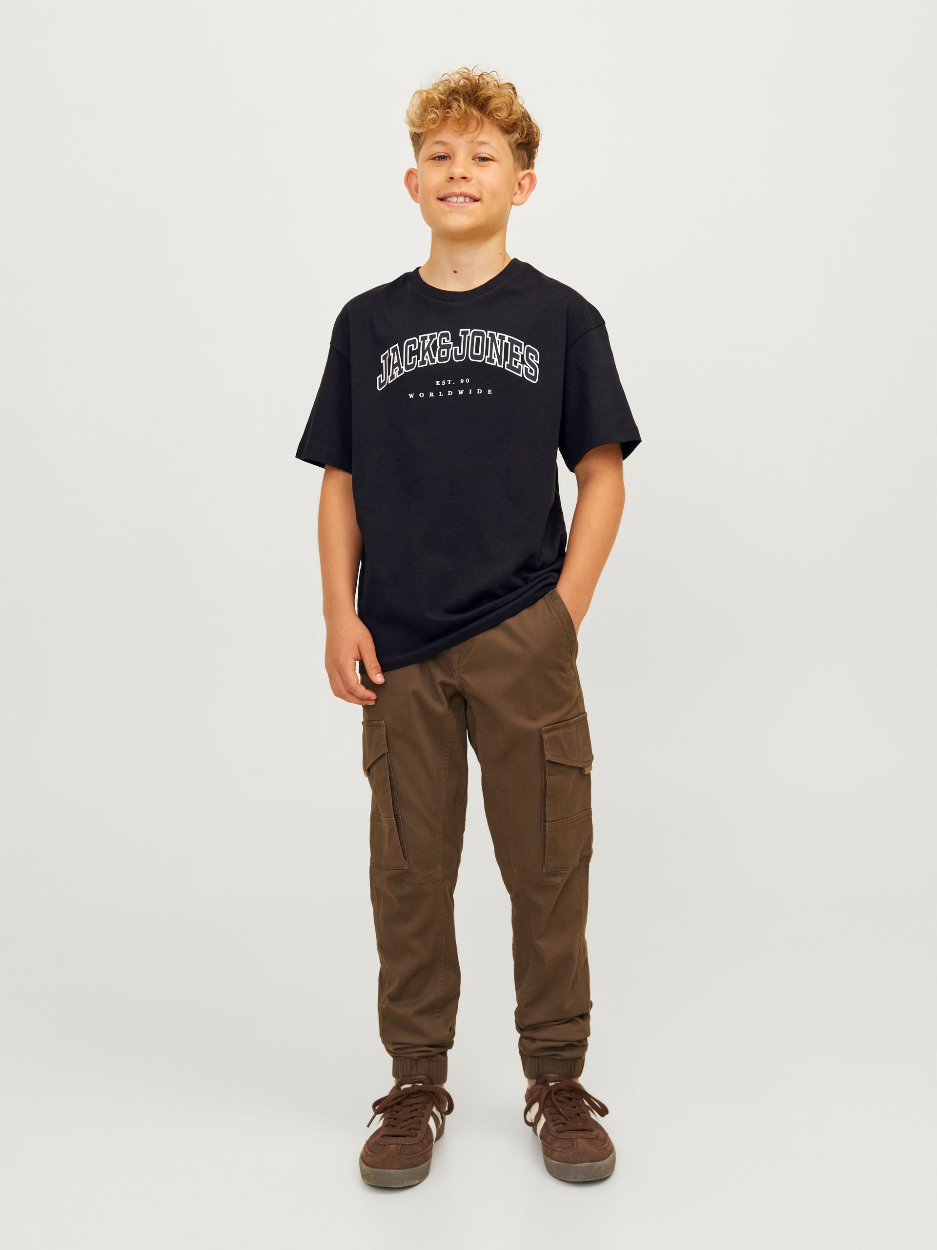 Jack & Jones Junior T-Shirt JJECALEB VARSITY TEE S/S O-NECK MNI – Bild 4 von 5