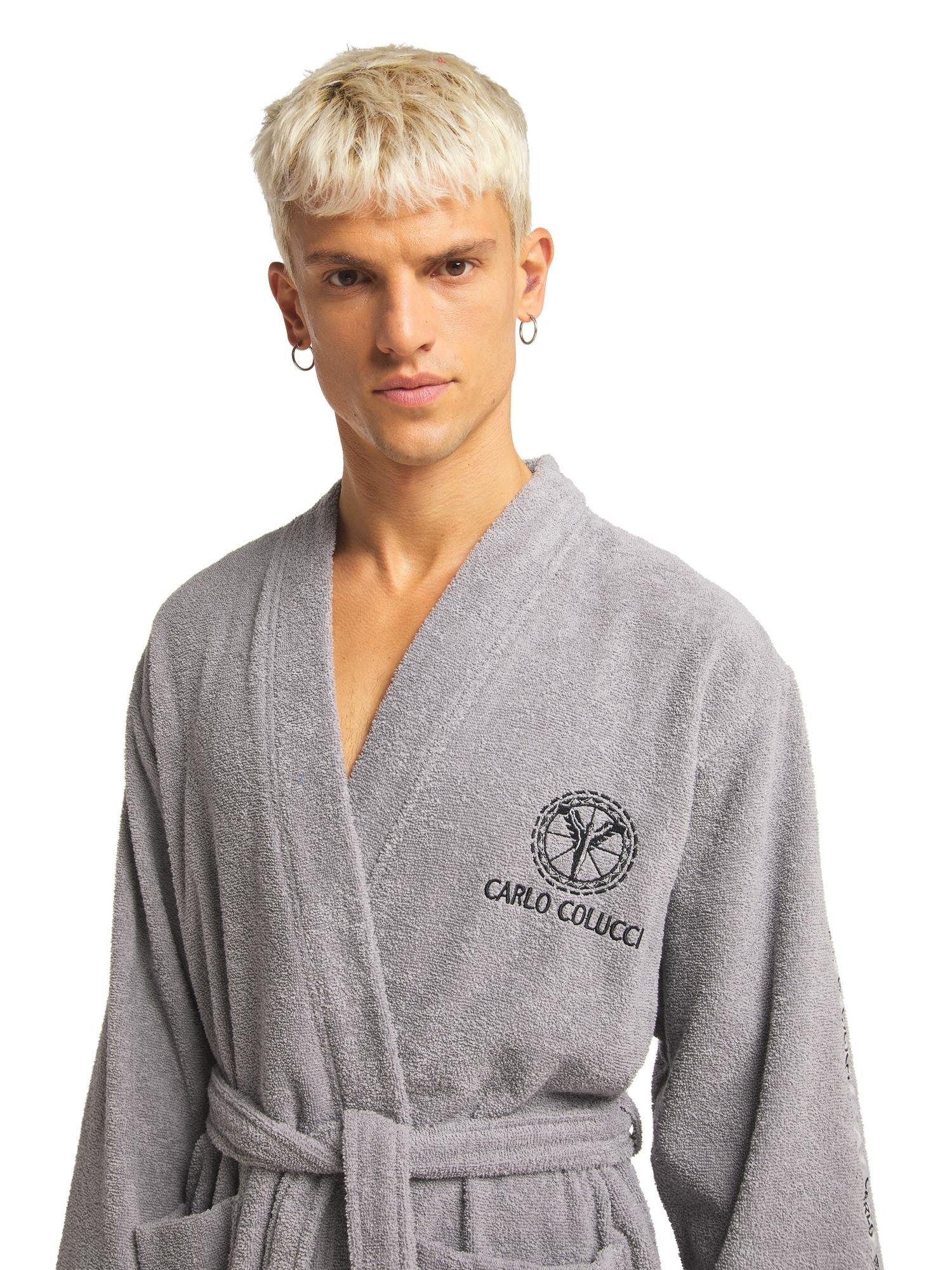 CARLO COLUCCI Bademantel Vito, 100% Baumwolle
