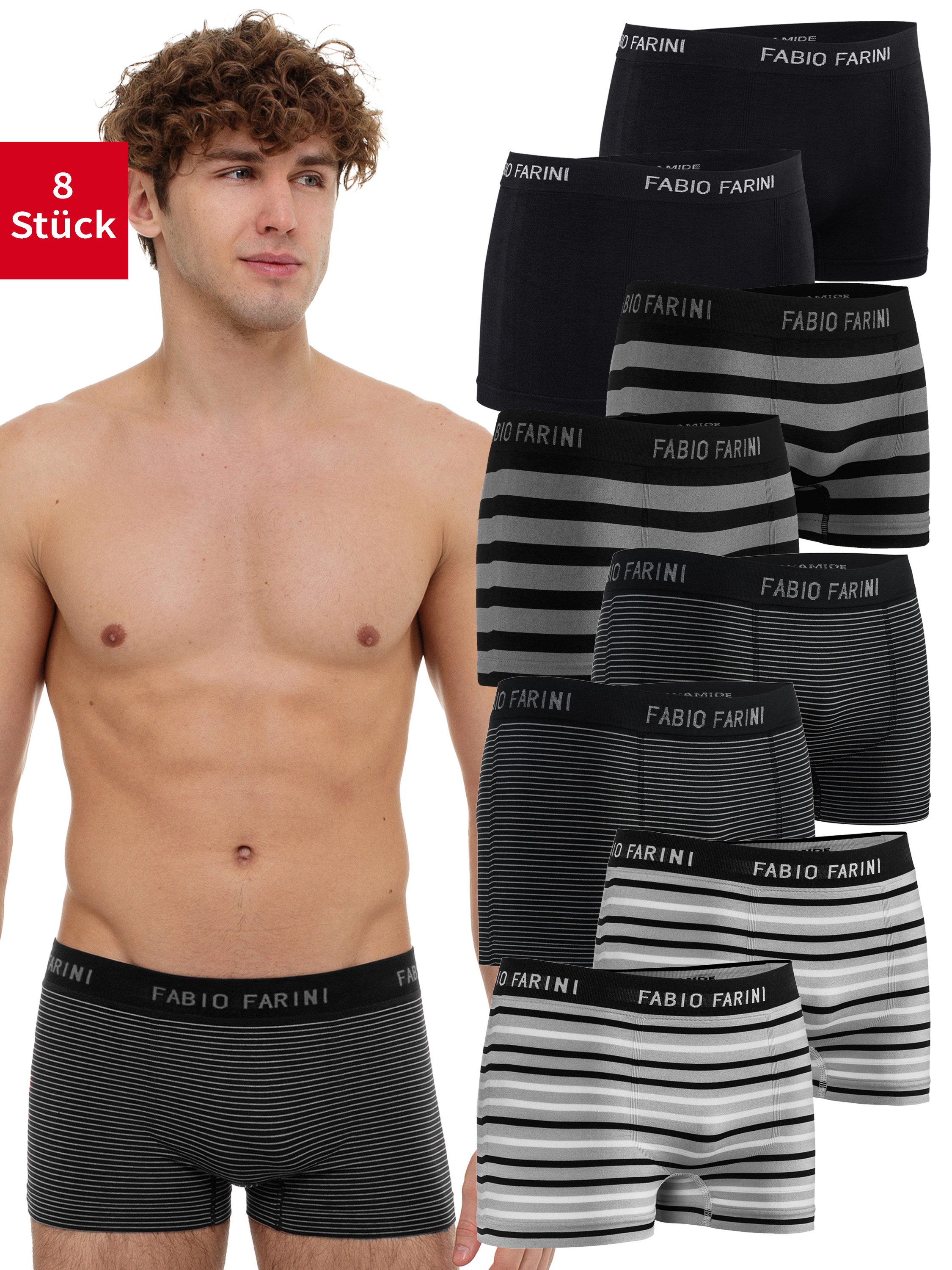 Fabio Farini Boxershorts Herren Unterhosen - Männer Retroshorts aus weicher günstig online kaufen