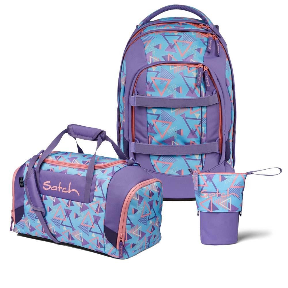 Satch Schulrucksack Pack (3tlg., inkl. Pencil Slider und Sporttasche)