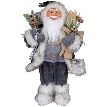 Christmas Paradise Weihnachtsmann Tinus, 4 Größen (30-80cm) (Deko Figur, 1 St), grau