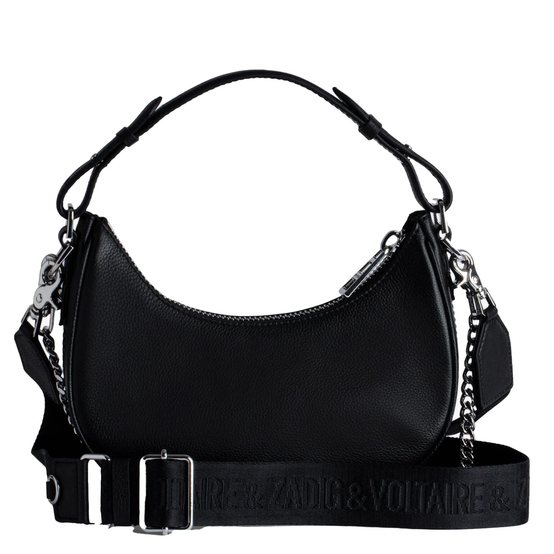 ZADIG & VOLTAIRE Umhängetasche ZADIG&VOLTAIRE Tasche MOONROCK GRAINED LEATHER aus Leder - Schwarz